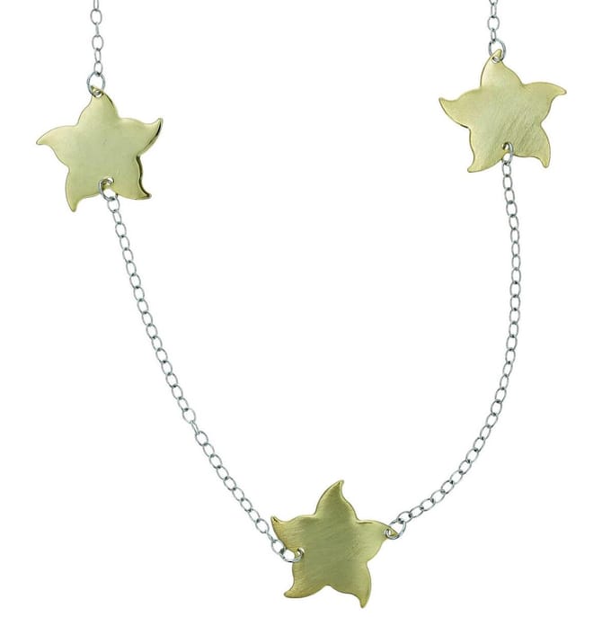Behave - Lange ketting met sterren - Goudkleurig - 104 cm