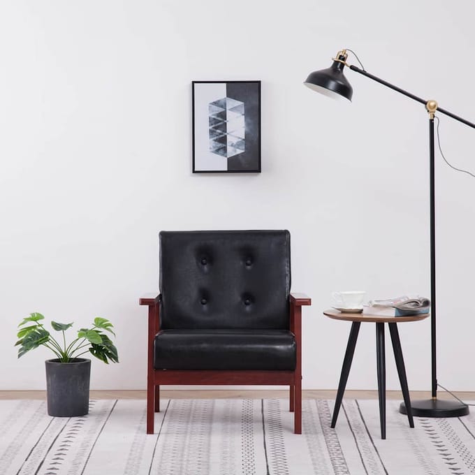 Vidaxl Televisie Fauteuil, Zwart, Kunstleer