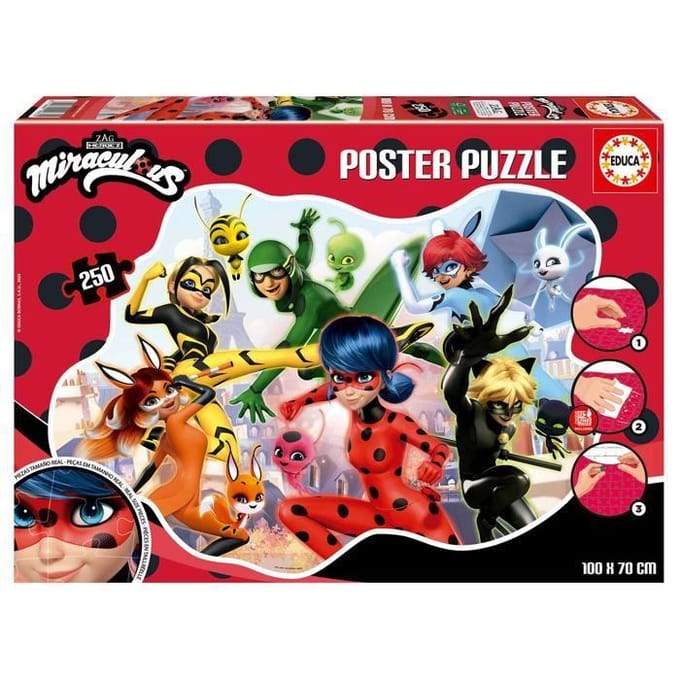 250-delige puzzel Educa Borras Miraculous Ladybug Poster
