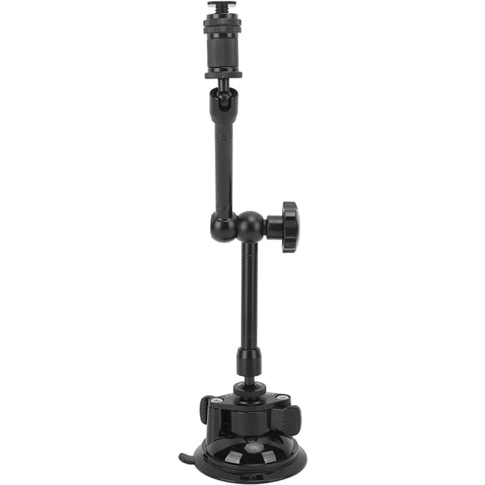 Support à ventouse 11 pouces Rotation universelle Robuste Durable Élégant Support à ventouse pour caméra d'action DSLR black