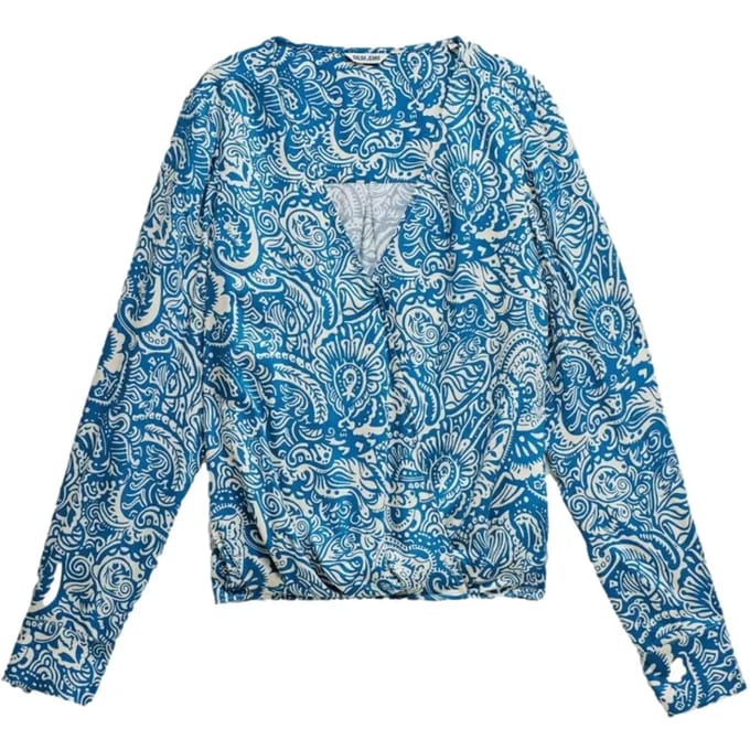 Satin Blouse met Motief Voor Dames Salsa Jeans