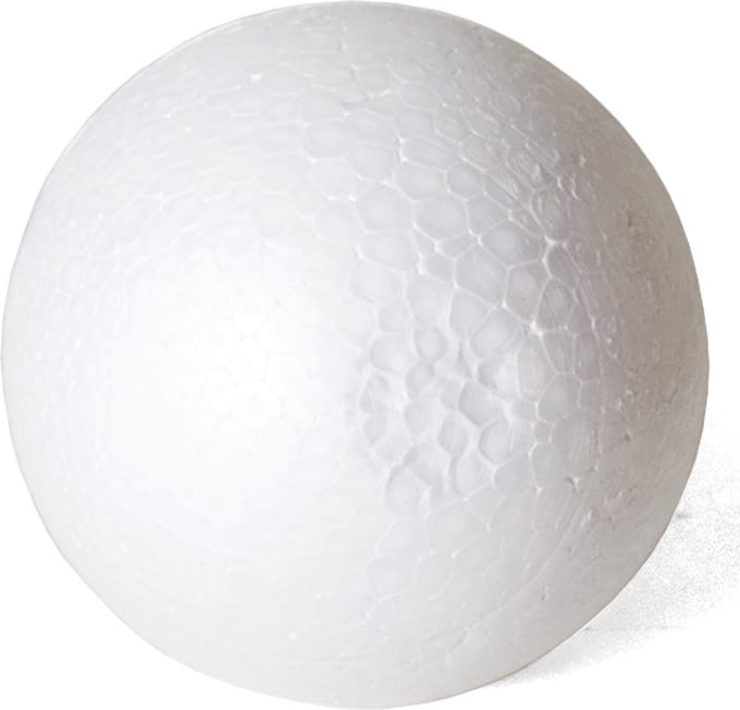 Gerimport Piepschuim bal/bol - D10 cm - wit - DIY hobby/decoratie bal