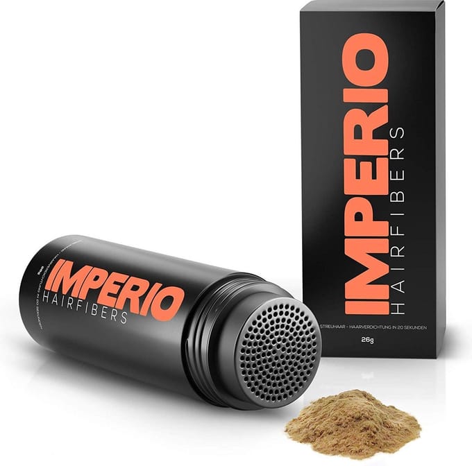 IMPERIO Premium Haarvezels Donkerblond - Kaalheid Mannen - Alopecia Vrouwen - 100% Onzichtbaar