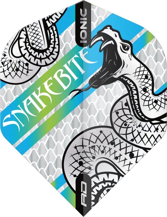 Red Dragon Peter Wright Hardcore Ionic Snakebite Coiled Snake Blue - Dart Flights