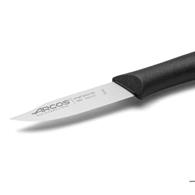 Couteau éplucheur - Arcos - 70 mm - Acier inoxydable - Manche en polypropylène - Compatible lave-vaisselle