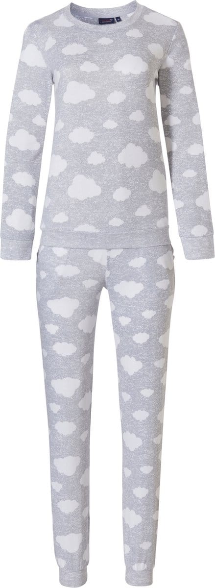 Rebelle dames pyjama - maat 48 - Wolkjes - grijs mêlee