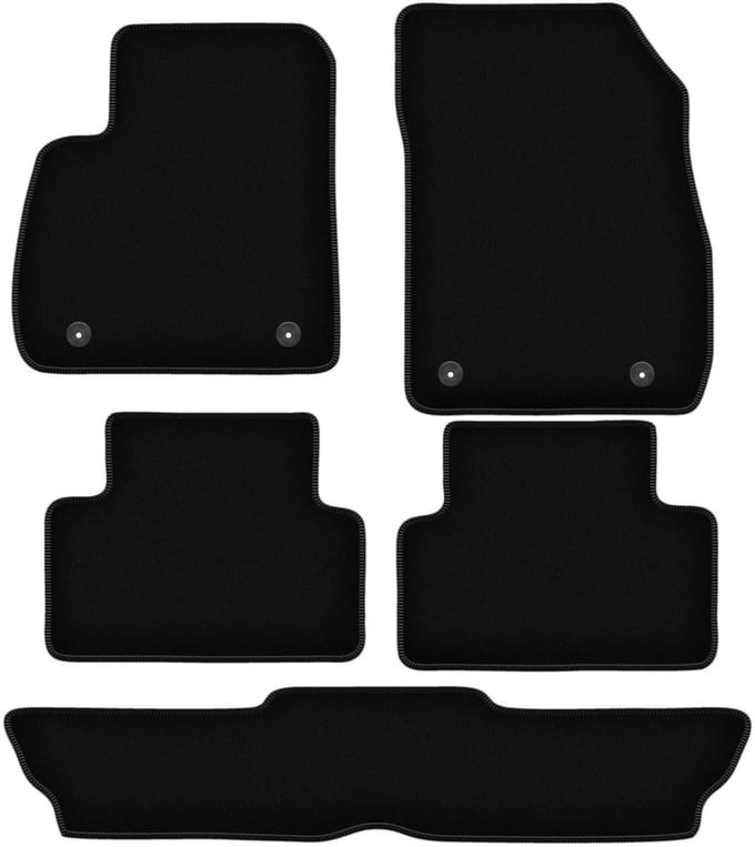 BASIC zwarte veloursmatten voor: Opel Zafira C 7-zits (2012-2019)