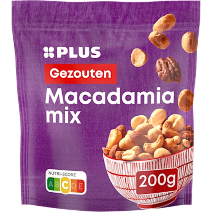 Macadamia mix gezouten gebrand