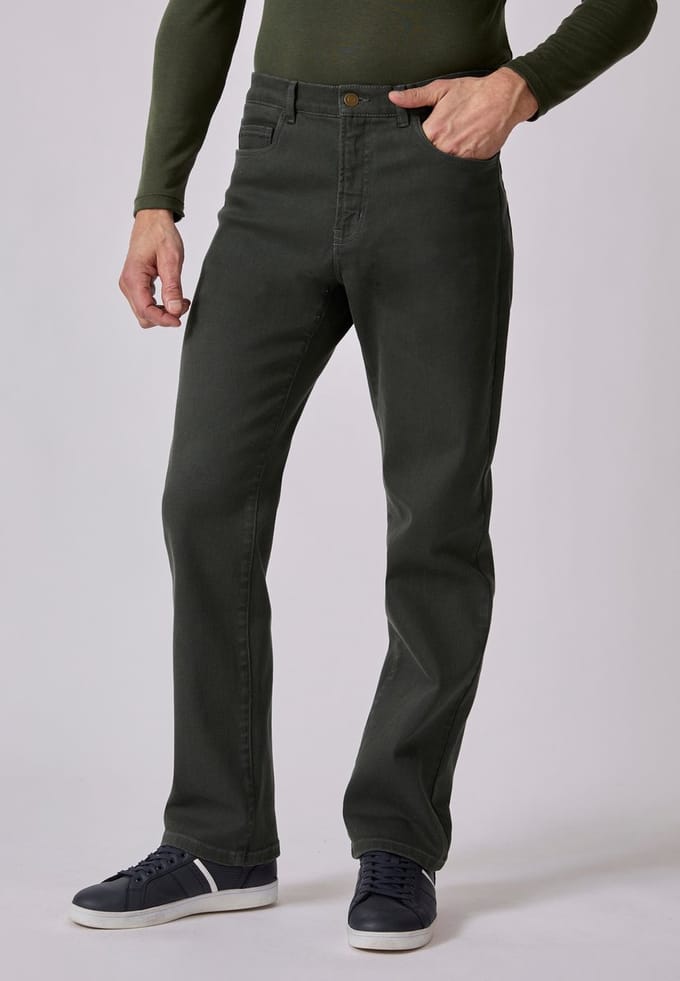 Damart - Broek 5 zakken recht model - Heren - Grijs - 42