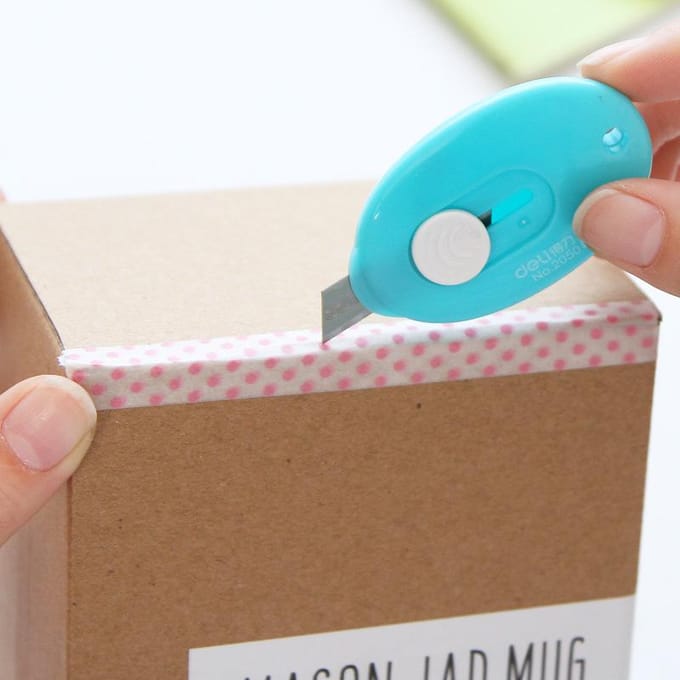 Draagbare Leuke Kunstmes Creatieve Mini Utility-Knife Briefpapier Box Cutter Kantoor Schoolbenodigdheden Briefpapier 3pcs white