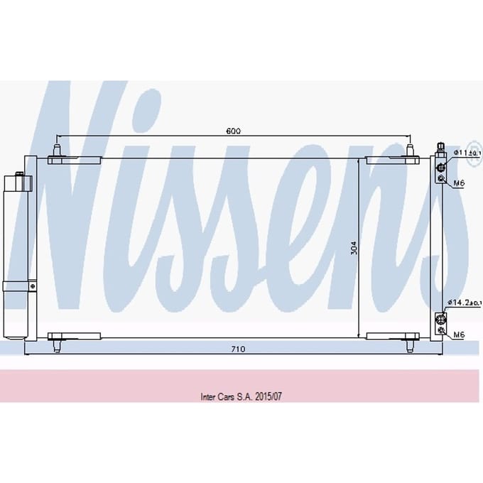 Condensator, airconditioning NISSENS 94830