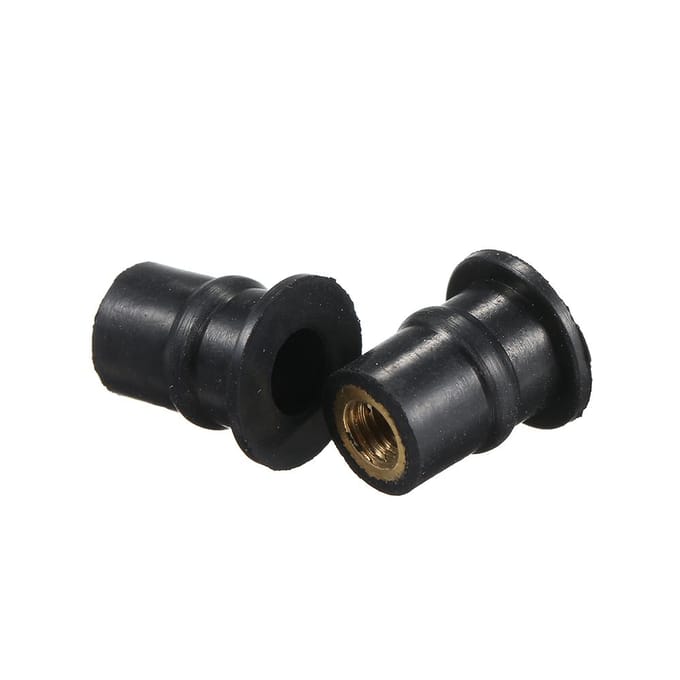 M5 Rubberen Plugmoeren 5MM Metrisch Motorfiets Voorruit Schachtmoer 10PCS black