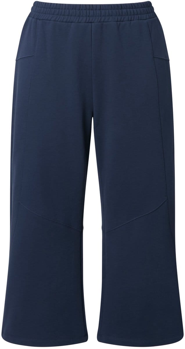 Ulla Popken - Dames - Sweatculotte wijde pijpen elastische tailleband - Marine - Maat 42+