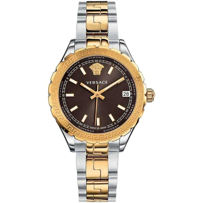 Versace V12040015 analoog quartz dameshorloge 35mm goud