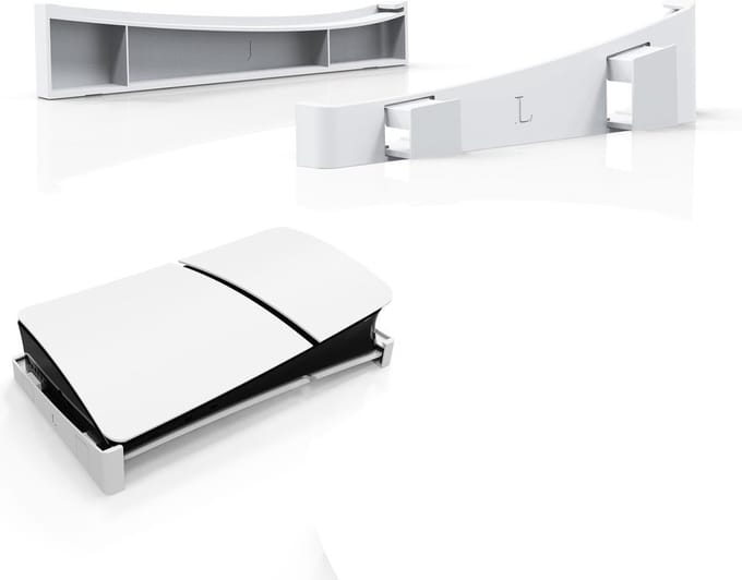 YONO Standaard Horizontaal geschikt voor PS5 SLIM - Houder Playstation 5 Stand Accessoires Beugel - Wit