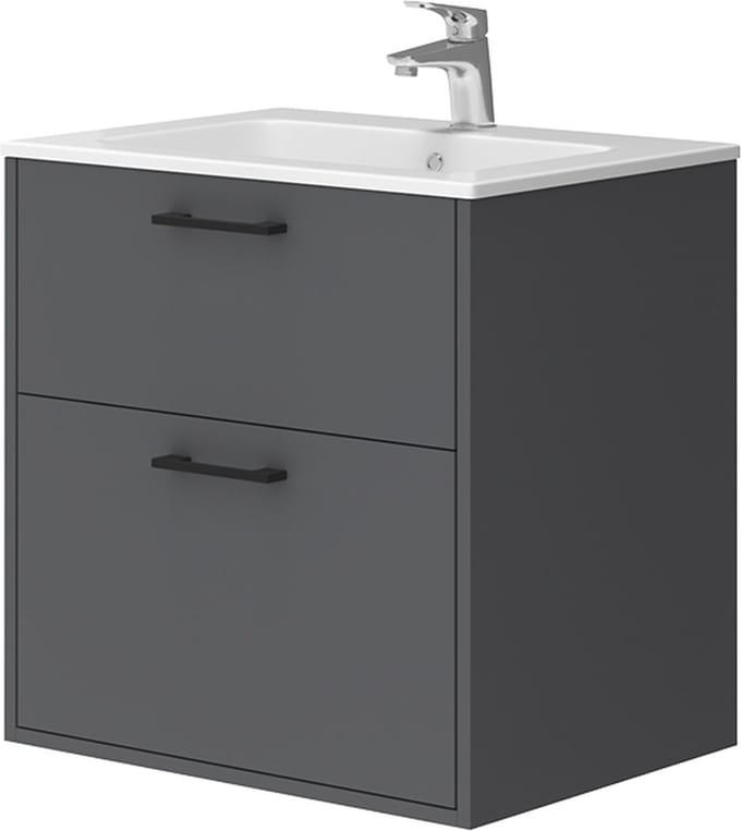 Vicco Badkamermeubelset Lanco, Antraciet, 60 x 60 cm 2-delig