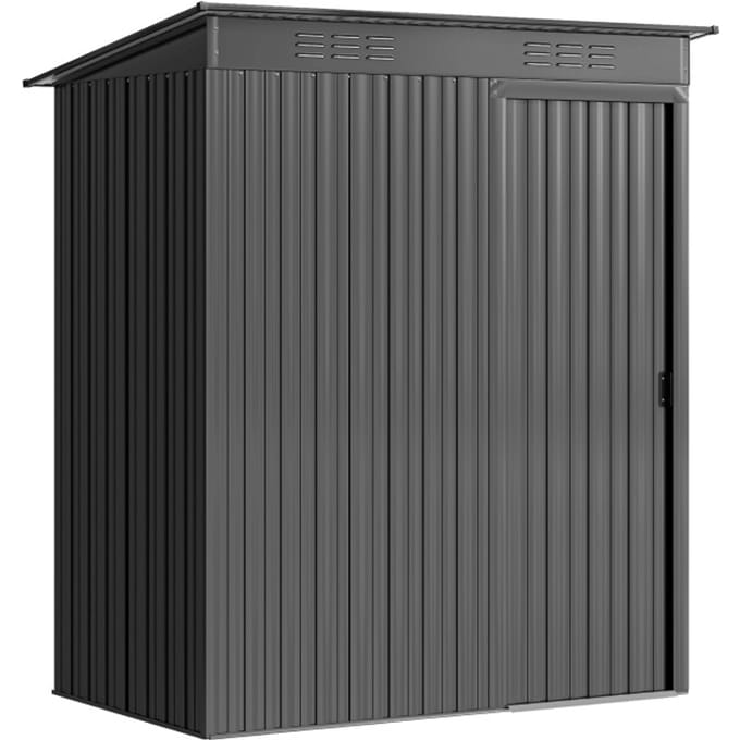 4goodz Tuinschuur metaal - schuifdeur -106x159x181 cm - Antraciet