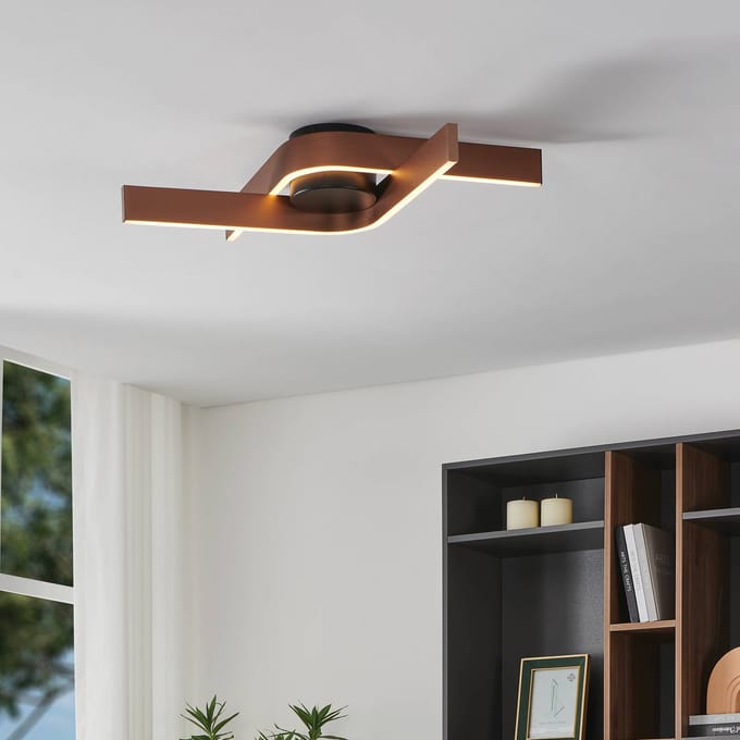 EGLO connect.z Folcino-Z Smart Plafondlamp - 64 cm - Zwart/Goud/Wit - Instelbaar RGB & wit licht - Dimbaar - Zigbee
