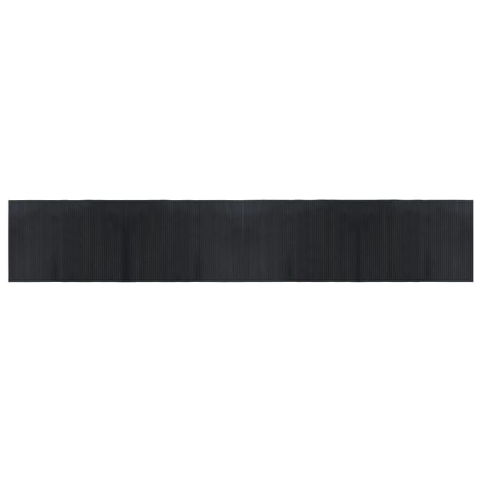 vidaXL - Vloerkleed - rechthoekig - 70x400 - cm - bamboe - zwart