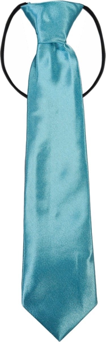 Fako Fashion - Kinderstropdas - Kinder Stropdas - Jongens Stropdas - Das - Effen - Elastiek - Turquoise