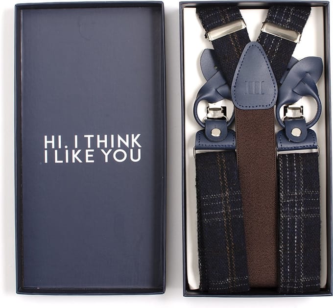 TRESANTI | BITTI | Bretels met ruitmotief | Navy