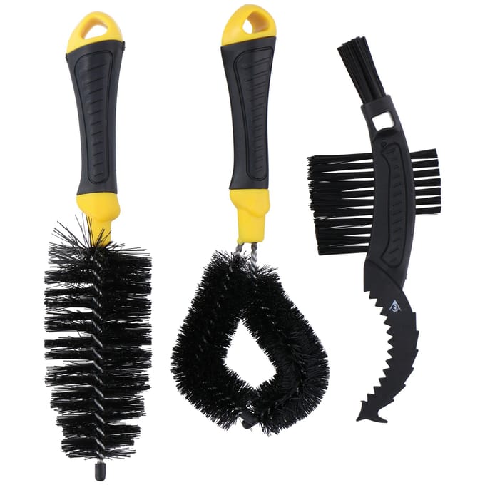 Dunlop Fietsborstelset Geel/Zwart 3-delig