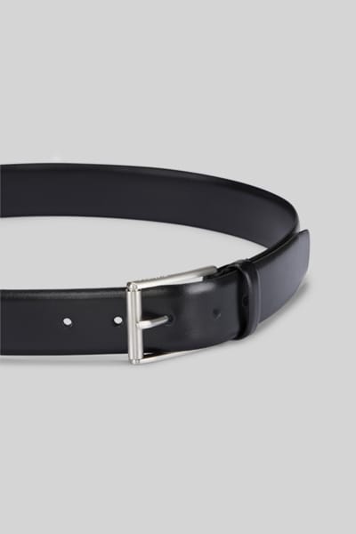strellson Leren riem Men's Belt W100 Black zwart