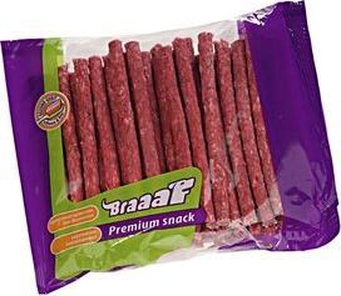 Braaaf Munchy Sticks rood 50 stuks x 10