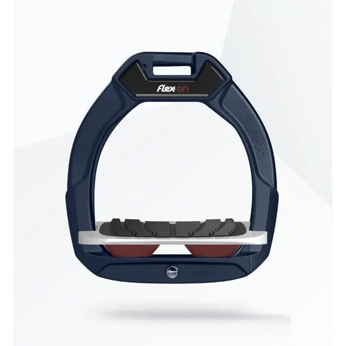 Veiligheidsstijgers voor paardrijden Ingebogen Grip Marine/Grijs/Bordeaux kind Flex-On Safe-On