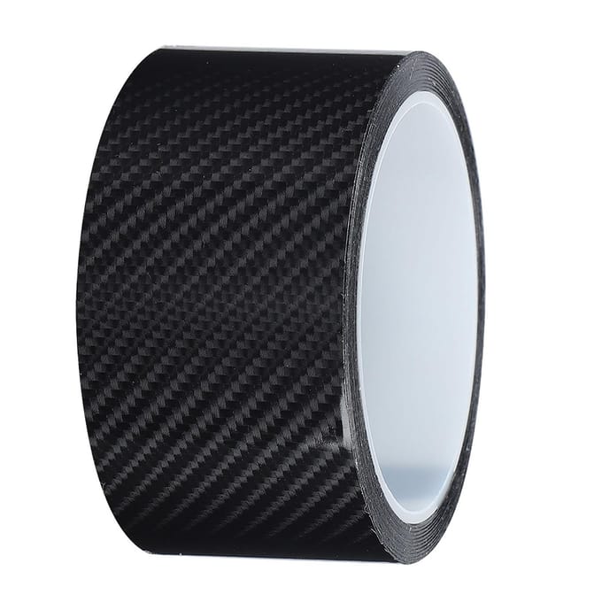 Zwarte Koolstofvezel Beschermfolie Autodeurrandbeschermer Krasbestendige Sticker(5cm x 3meter ) black