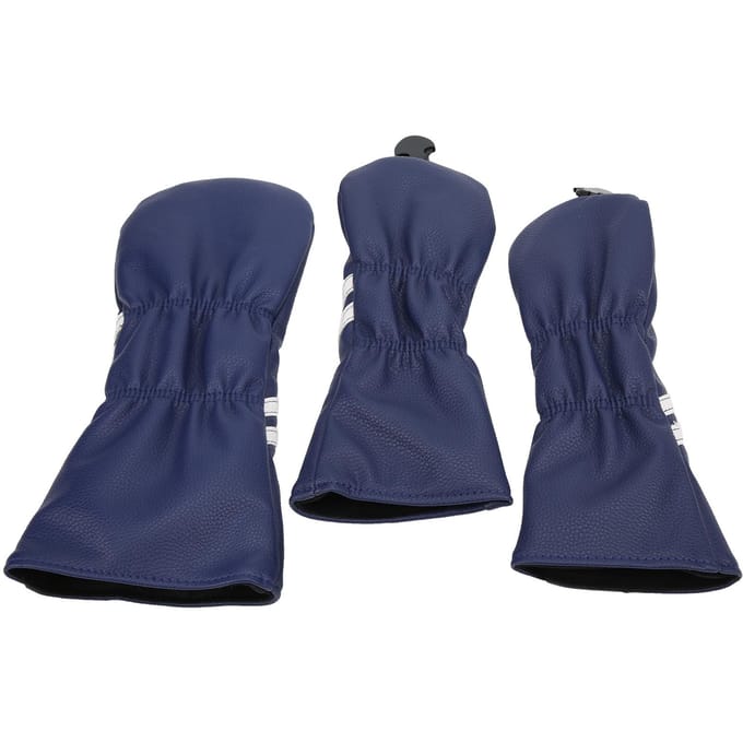 Golf Hout Headcover Cover Set Strepen Cue Headcovers Golfclub Hoofdcovers voor Driver blauw