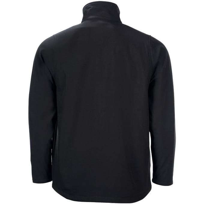 SOLS Heren Race Full Zip Water Repellent Softshell Jacket (Zwart)