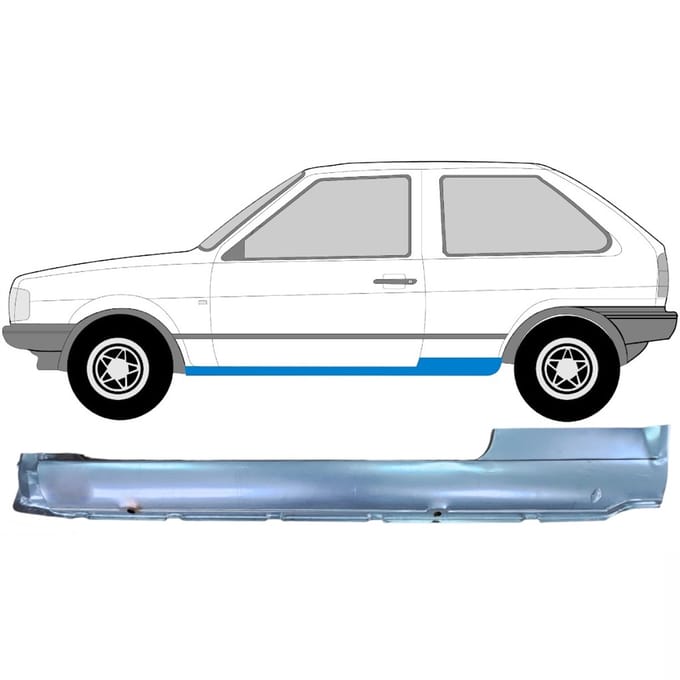 Volledige dorpel voor Volkswagen Polo 1981-1994 / Links