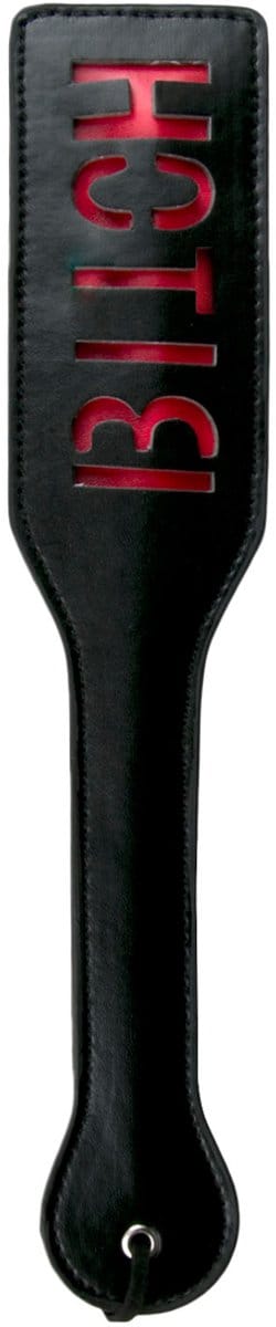 Zwarte Leren Paddle - Bitch