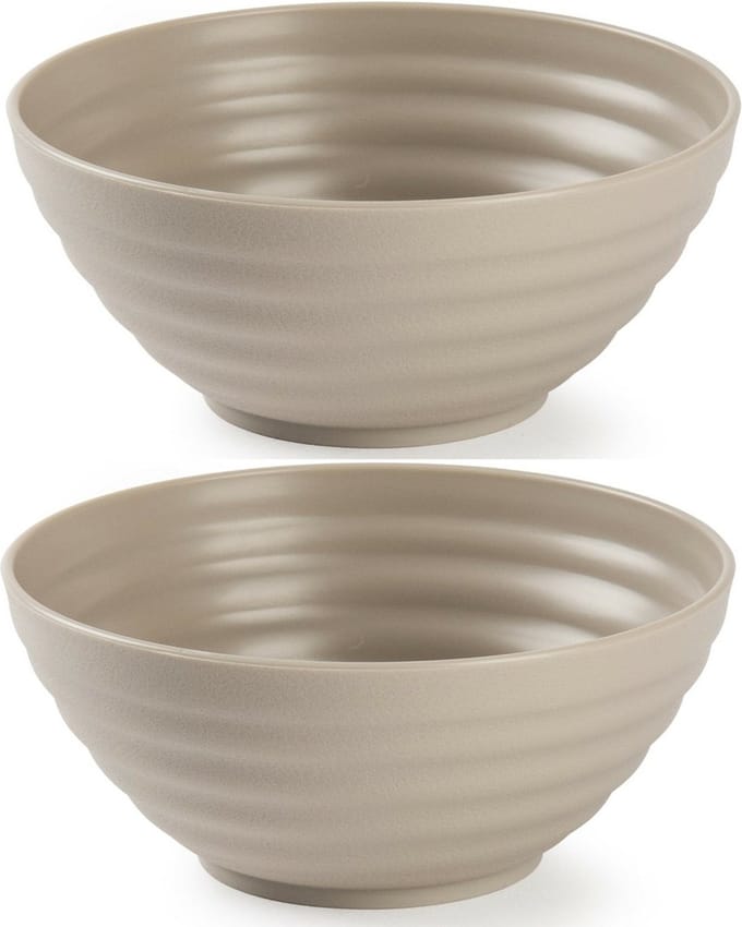 Plasticforte Schaaltjes - 8x - taupe - kunststof - 14 x 6.5 cm - kommen