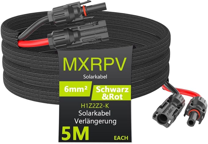 Verlengkabel 6mm Solar voor Zonnepanelen Buiten IP68