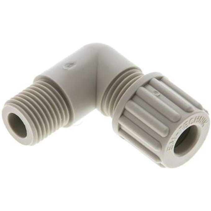 8x6mm & G1/4'' PP L-Vorm Knelfitting Buitendraad 10bar