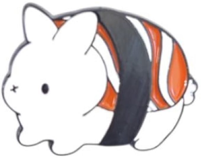 Pin Broche - enamel pin - kledingspeld - Sushi konijn