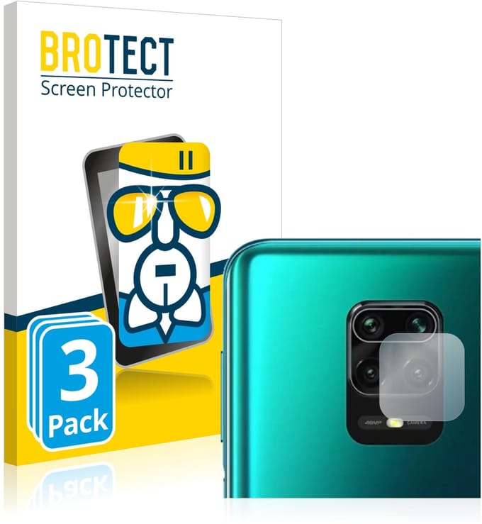Screenprotector 3 Stuks voor Xiaomi Redmi Note 9S / 9 Pro (ALLEEN Camera) Beschermglas transparant