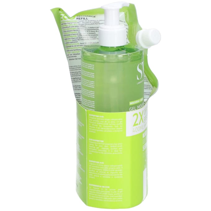 SVR Sebiaclear Schuimende Reinigingsgel 400ml + Navulling 400ml