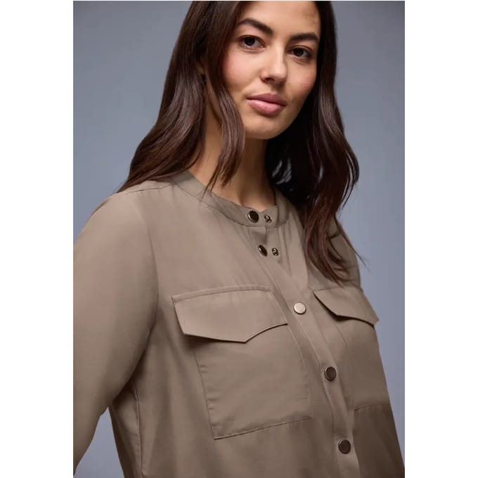 Overhemd blouse met zakken