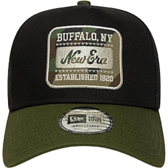 New Era E Frame Camo Patch Pet Zwart