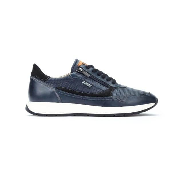 Pikolinos Heren Blauwe Leren Gemakkelijk te Dragen Sneakers - Getafe