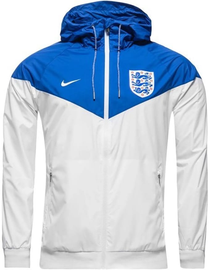 Nike Engeland Windrunner Authentic - Jas - Maat M - Wit Blauw - Engeland - Voetbal - Heren Jas voor Mannen