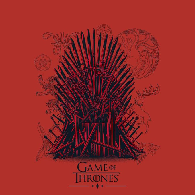 Game of Thrones The Iron Throne Men's T-Shirt - Rood - XXL