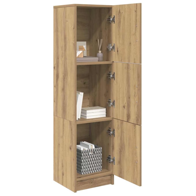 vidaXL - Highboard - Artisan - Eiken - 31.5 - x - 32 - x - 122.5 - cm