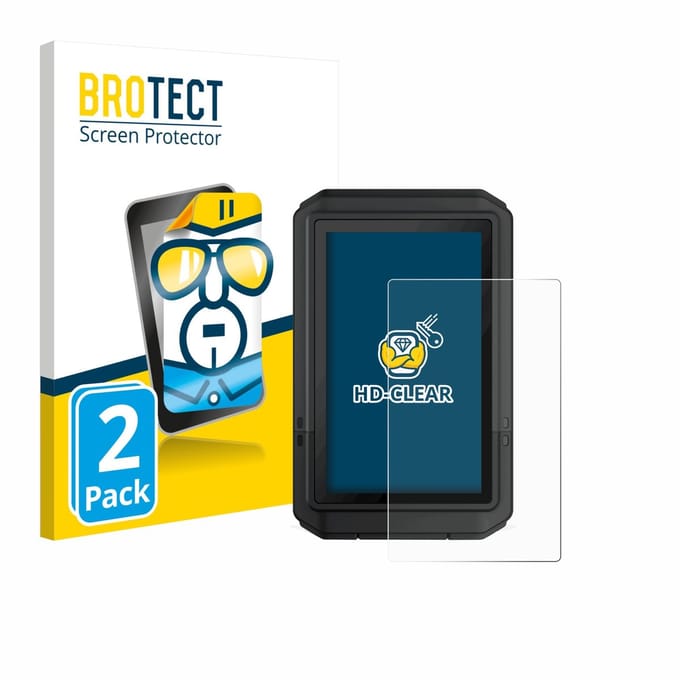 BROTECT - Screenprotector voor Garmin eTrex Touch 2025 - Folie Beschermfolie transparant 2 Stuks