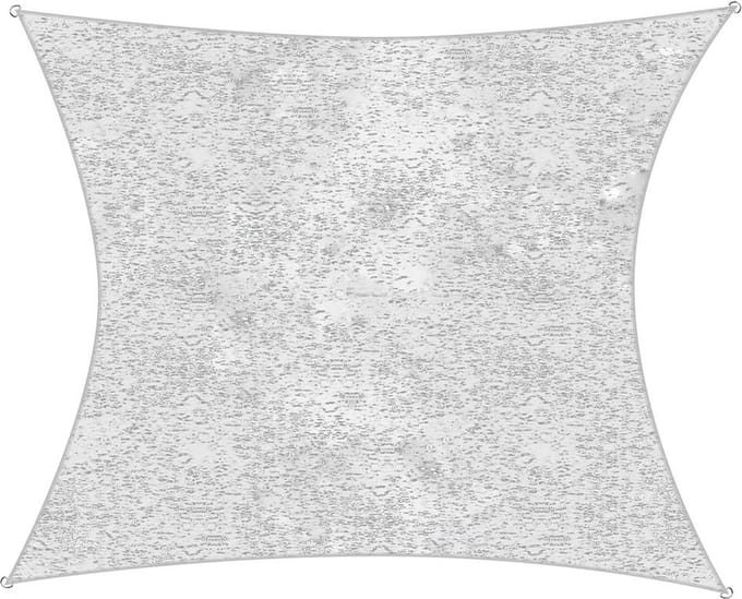 Camouflage schaduwdoek 3,6X3,6 Antraciet met bevestigingsset