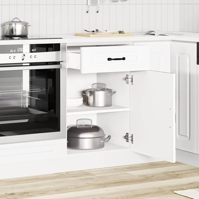 vidaXL - Onderkast - Kalmar - bewerkt - hout - wit