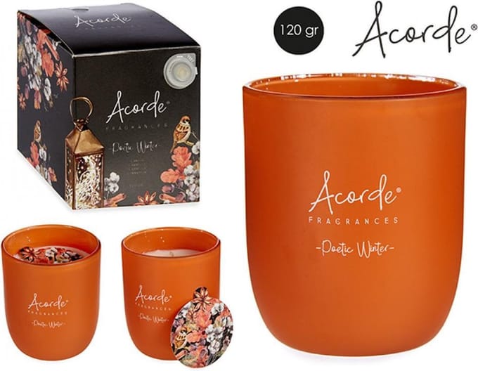 Acorde - Geurkaarsenset - 2 stuks - 2x120g - KANEEL + BAMBOE - in glas
